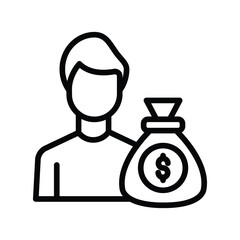 Investor line icon , vector, pixel perfect, illustrator file 
