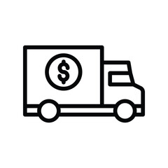 Money Transporter line icon , vector, pixel perfect, illustrator file 
