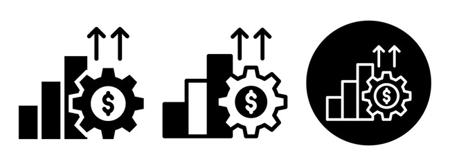 Equity Financing Icon Collection Glyph & Mixed Style