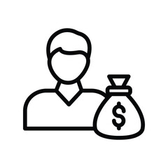 Private Equity line icon , vector, pixel perfect, illustrator file 
