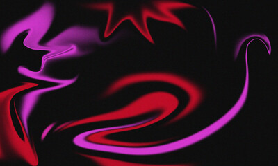Dynamic Abstract Swirls in Pink, Red, and Black