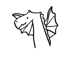 origami dragon vector illustration 