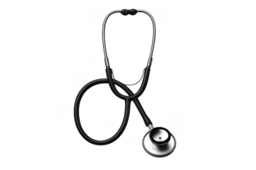 Stethoscope representing medical care, health, and healthcare on transparent background