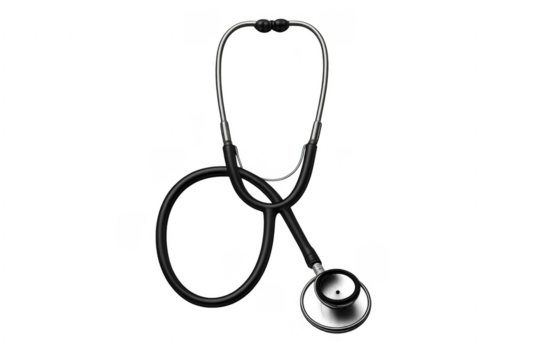 Stethoscope representing medical care, health, and healthcare on transparent background