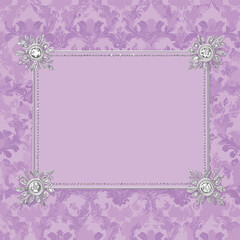 エレガントなパープルとシルバーのベクター背景テンプレート