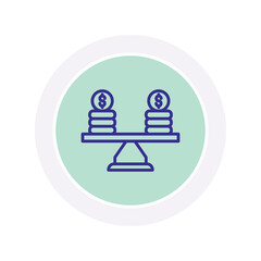 Economic Stability color circle icon , vector, pixel perfect, illustrator file 
