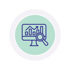 Market Analysis color circle icon , vector, pixel perfect, illustrator file 
