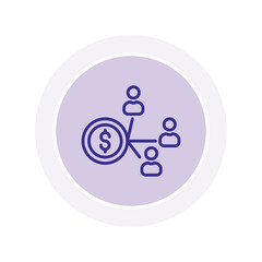 Profit Sharing color circle icon , vector, pixel perfect, illustrator file  
