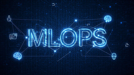 Obraz premium MLOps Integration and Deployment Framework Showcasing Machine Learning Model Lifecycle Management, Automated Pipelines, Continuous Integration and Delivery (CI/CD), Scalable Cloud Infrastructure