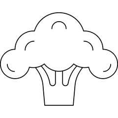 Broccoli single vector icon illustration