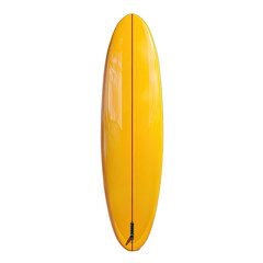 Yellow surfboard, top view