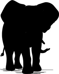 elephant silhouette vector illustration