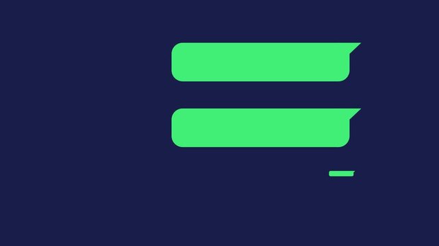 4K Repeating Answer Chat Bubble Animation Transparent Background