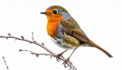Fototapeta premium robin isolated on white background