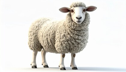 Fototapeta premium sheep isolated on white
