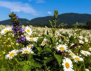 Wildflowers in a meadow