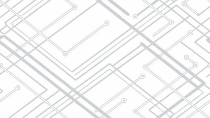 Clean Technology Background with a Minimalist Circuit Board Schematic