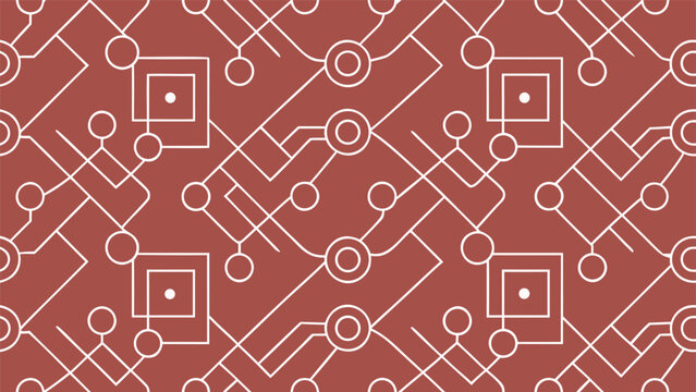 Futuristic Sci-Fi Pattern with Abstract Technology and Alien Runes