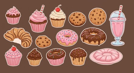 Indulge your senses with a vibrant collection of delicious pastries, tempting desserts, and sweet treats perfect for any celebration or promotion