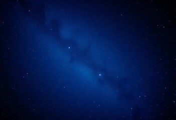 Fototapeta premium Deep blue night sky, countless twinkling stars, cosmic dust, sapphire, interstellar
