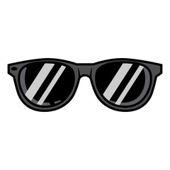 Fototapeta premium cool shades, black sunglasses with dark lenses