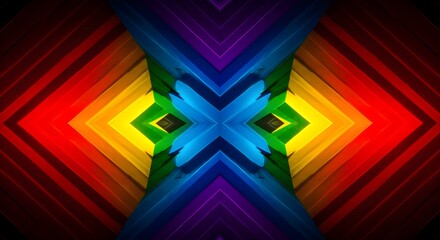 Abstract rainbow design