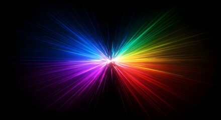 Fototapeta premium Colorful light burst