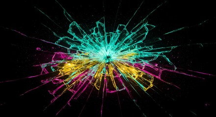 Fototapeta premium Shattered glass pattern