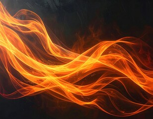Fototapeta premium Abstract fiery waves on dark background (3)