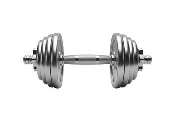 Fototapeta premium Isolated adjustable dumbbell for fitness training and muscle building workout tool