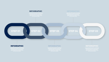 Connected Chain Infographic Template Design