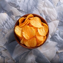 bowl of crisps AI generated