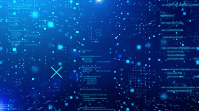 Abstract background video overlay template basic geometry shape and dynamic light flare animation with radiant glow and lens blur effects in gradient background for futuristic motion graphics concept