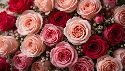 Naklejka premium “Romantic Roses Flower Background for Wedding and Valentine’s Day Design”