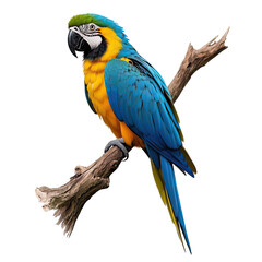 Obraz premium Blue and Yellow Macaw Parrot with Vibrant Colorful Feathers, Generative AII