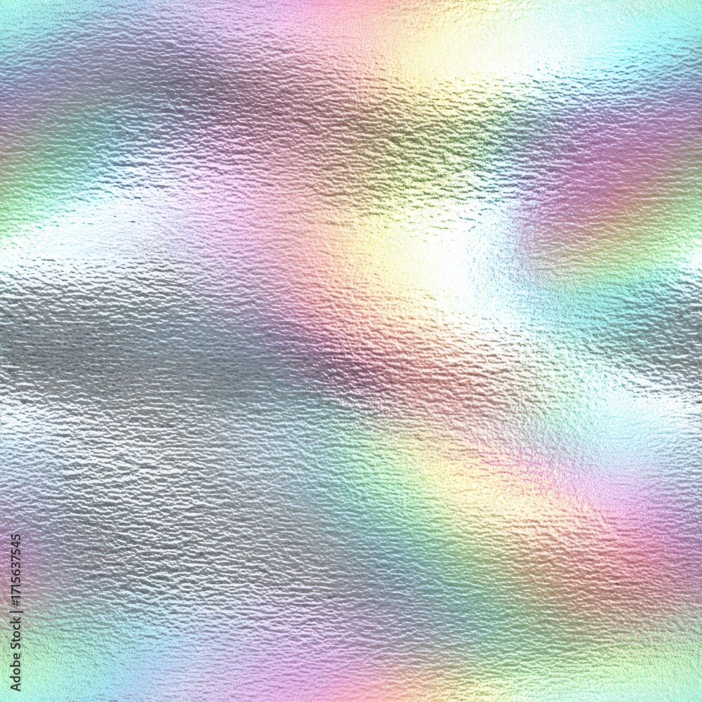 Canvas Prints abstract iridescent foil texture with a rainbow of colors and a metallic sheen.