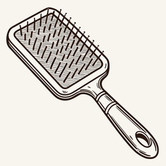 Illustration of a hair brush in vector format