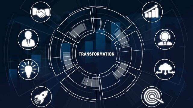 Business Transformation. Future and Innovation Internet and network concept.