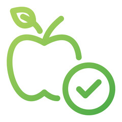 Organic Food Gradient Outline Icon