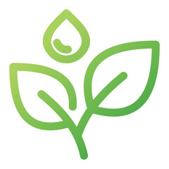 Water Conservation Gradient Outline Icon