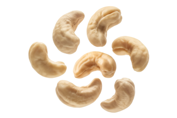 cashew nuts isolated on white