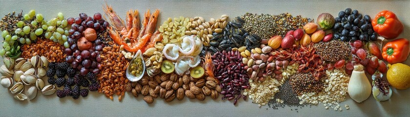 Natural Assortment of Nuts, Seeds, and Dried Fruits