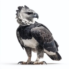 Majestic Harpy Eagle in Stunning Studio Photography Detailed Portrait of a Powerful Bird of Prey