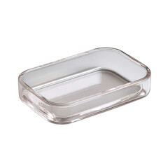Rectangular clear glass dish