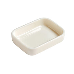 Small, rectangular, off-white ceramic dish