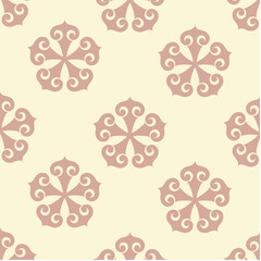 Seamless pattern with plant and floral motifs