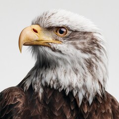 Majestic Bald Eagle in Studio Portrait Powerful Bird of Prey Captured in Stunning Detail