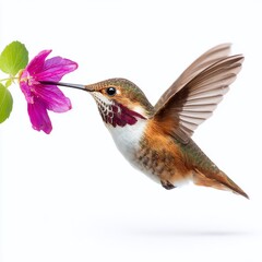 A Tiny Bee Hummingbird in Stunning Studio CloseUp Hovering in MidAir Captured with Precision and Detail