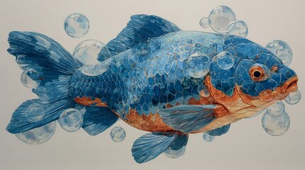A Surrealist Fishs AIPowered Journey Mystical Underwater Exploration Through Digital Art