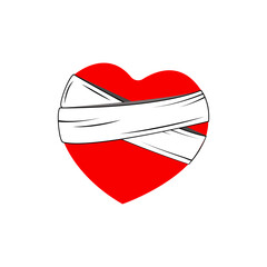 heart with bandage icon